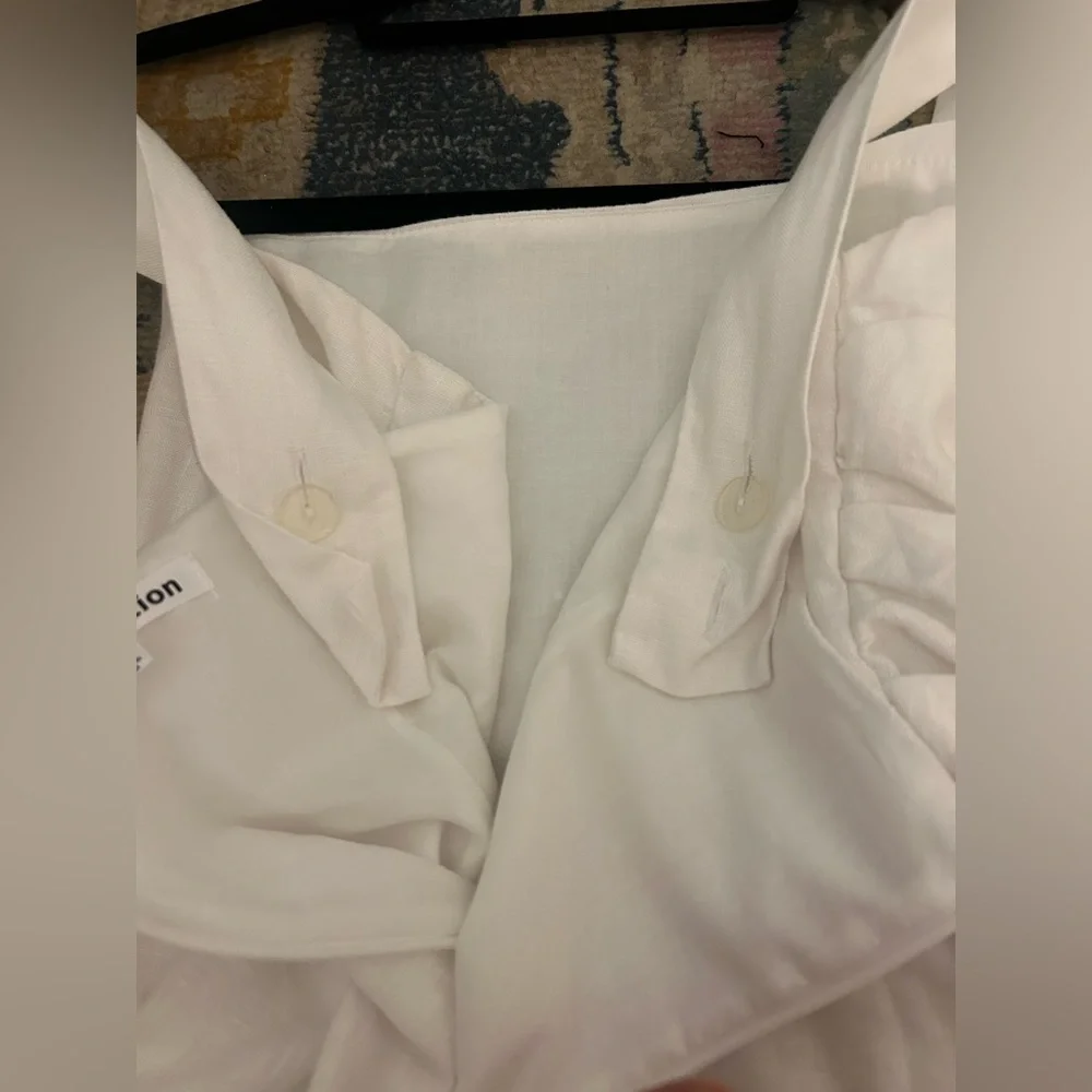 Reformation Kerrigan Linen Dress - White - Size 8 - Picture 7 of 11